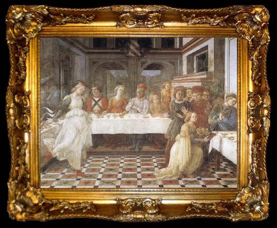 framed  Fra Filippo Lippi The Feast of Herod Salome